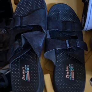 Skechers Black Slide Sandals